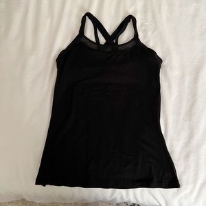 Black lululemon top with bra